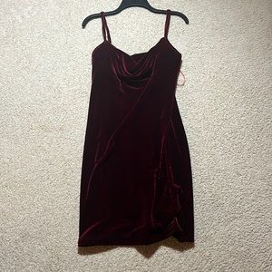 Teddi Evening Velvet Burgundy Dress Vintage
